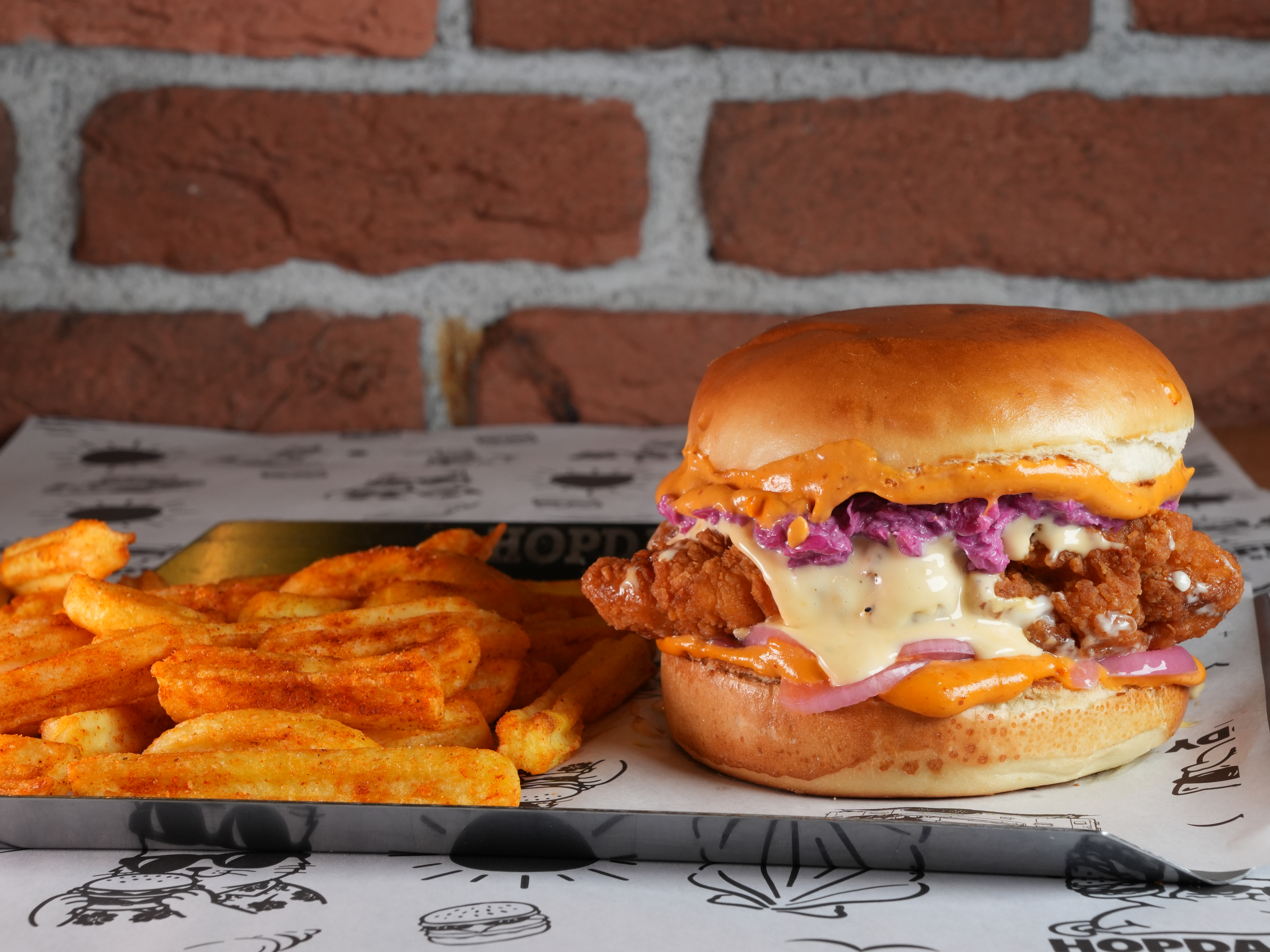 PINK CHICKEN BURGER